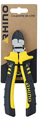 Rhino Seitenschneider, Seitenschneider, 160 mm, universal, hergestellt aus hochwertigem Stahl, Länge 160 mm, Griff aus 2 Materialien, lebenslange Garantie