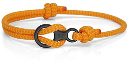 Eighty Eight Degrees Figure 8 Climbing Bracelet, Handmade, Adjustable, Waterproof Bracelet for Climbers (Sunset & Black)