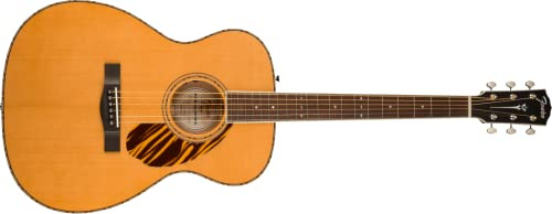 Fender Paramount PO-220E Orchestra Acoustic Guitar, with 2-Year Warranty, Natural, with Case
