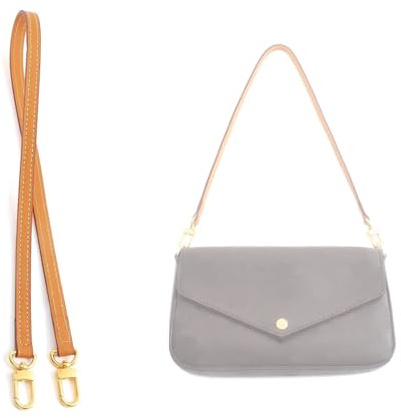 jiesinlov Vachetta Leder Riemen Ersatz,Tasche Schulterriemen für Handtasche (Bienenwachs-Doppelte Schnallen-Breite:1.1cm,Länge:60cm)