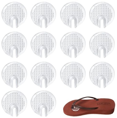 SSKHE 7 Pairs Silicone Thong Sandal Toe Protectors,Soft Flip Flop Gel Cushions Pad,Toe Guards Cushions,front pad of flip flops,Flip Flop Anti-Wear Toe Protectors Pads,Gel Toe Posts Cushion for Men Wom