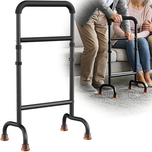 Support Way Stand Assist for Chair & Couch - Height Adjustable Mobility Aid for Seniors, Lightweight Aluminum Frame with 450lb Capacity