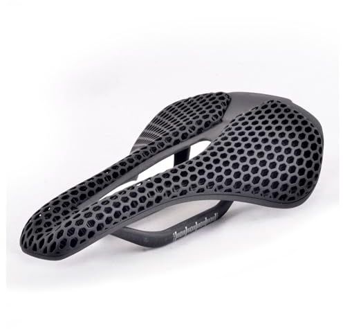 SJSJJAH Selle de vélo en Carbone imprimée en 3D, Ultra-légère, for Route, VTT et Course, avec Coussin et Accessoires.