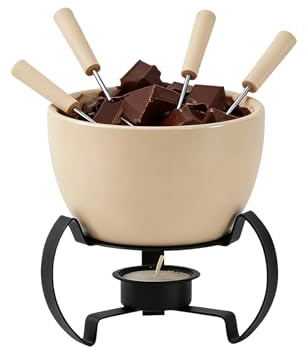 Taza de Fondue | 450ml Calentador de mantequilla - Fusión de Chocolate Taza Fondue Tazas Set | Para Queso Dulce Postres Crema Hogar Cocina Oficina Fiesta Picnic Romántica Noche Cumpleaños