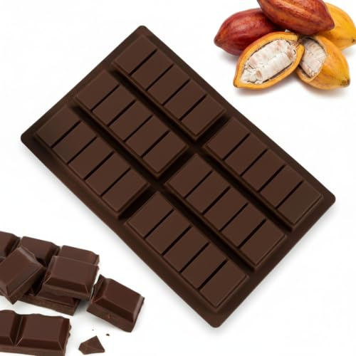 6 Cell 5 Section Chocolate Bar Mold, Energy Bar Moulds DIY Baking Molds | Baking Molds Silicone Chocolate Sweet Moulds for Energy Bars Fudge and Sweets Reusable Beginners and Experienced