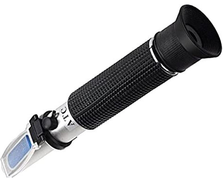 Salinity Refractometer for Seawater and Marine Fishkeeping Aquarium 0-100 PPT - Dual Scale (1.0 to 1.070 S.G.) - Automatic Temperature Compensation