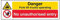V Safety Danger Fork Lift Trucks Operating No Unauthorised Entry Sign - 300mm x 100mm - 2mm Rigid Plastic