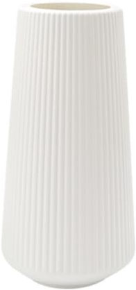 Weiß Vase, Vase Weiß Dekorative Vasen Blumenvase Modern Blumenvasen Dekovase 30 cm Hoch für Dekoration Küche Büro
