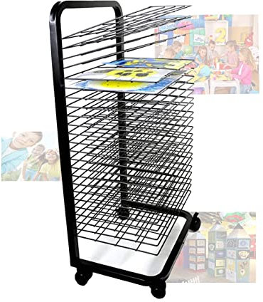 ZXFF Porte-sèche-Linge d'art Mobile, Séchage De Chevalet Studio d'art, Rack De Séchage De Produits Éducatifs, Étagère D'économie D'espace (pour A3 Oeuvre d'art/Tableau) Support De Cours d'art