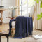 KASYLAN Diamond Knitted Throw Blanket Textured Solid Soft Sofa Throw Couch Knitted Decorative Blanket, 127x152cm Navy