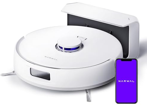 NARWAL Freo X Plus Robot Vacuum and Mop, 7-Week Dust Storage, 7800Pa Suction, Zero Tangles, Tri-Laser Obstacle Avoidance, LiDAR Navigation, Self Vacuum Cleaner for Pet Hair, Hard Floor, Carpet