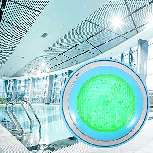 Lampada Subacquea a LED da 15 W, Lampada da Parete Impermeabile AC12V per Fontane da Piscina, RGB, Telecomando, Impermeabile IP68, Vetro e Acciaio Inossidabile (RGB)