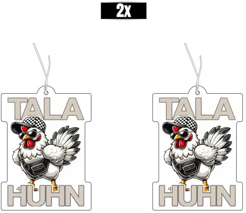 2x Talahon Duftbaum Set - Auto Duftspender Lustig, Lufterfrischer, Duftanhänger, Tuning - Talahuhn Motiv