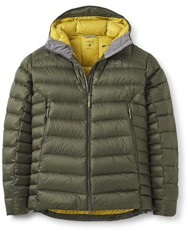 Rab Men's Electron Pro Hoody - Lightweight Warm Down Coat for Climbing & Mountaineering - Army - X-Large