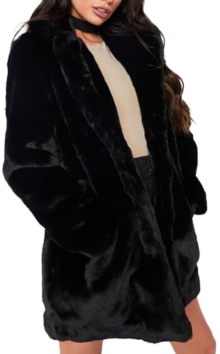 Manteau d'hiver chaud en fausse fourrure pour femme, doublure intérieure et boutons, élégant, duveteux, tendance 2025