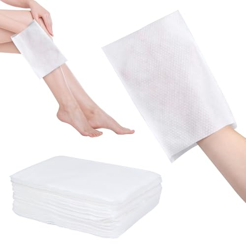 KOVSGQ Gants de Toilette jetables de qualité supérieure Gants de Toilette Ultra Doux jetables pour Adultes et bébés en Coton hygiéniques pour Soins (100)