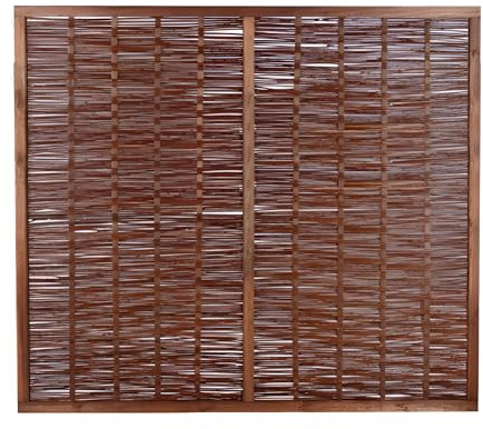 Papillon Premium Framed Woven Willow Wicker Wattle Hurdle Fence Panels Garden Screening Wooden Fencing (1.83m (6ft))
