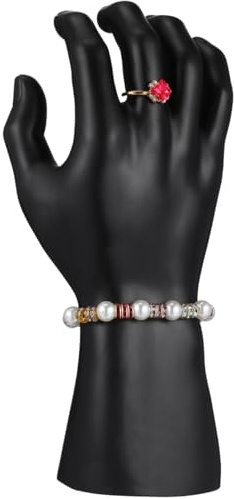 IMIKEYA Soporte para Maniquí de Mano Masculino Figura Plástico para Exhibición de Guantes y Anillos Adecuado para Fotografía Decoración y Presentación de Joyería