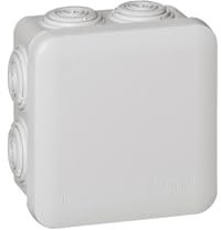 Legrand 092012 - Boîte de dérivation carrée Plexo 80x80x45mm - étanche IP55-7 entrées souples