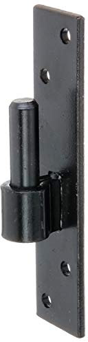Alberts 306694 Gond sur platine | forme de type Allemagne du sud avec crochet DI ou DII | laquée noire | cote axe Ø16 mm | platine 180 x 40 mm