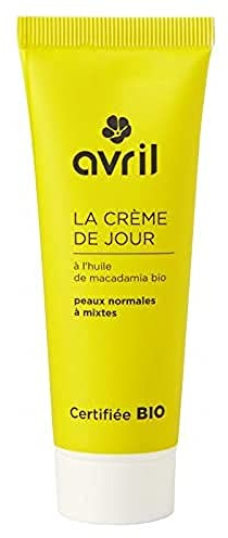 Avril - Crème de Jour Bio - Peaux Normales & Mixtes - Nourrit et Protège - 99% d'Origine Naturelle - Certifié Bio Ecocert - Fabriqué en France - 50ml