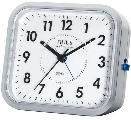 Filius 0529-19 Wecker ohne Ticken Quarz 10 x 9 cm