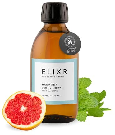ELIXR Mundziehöl Harmony mit Krauseminze & Grapefruit | aus Höhle der Löwen | 200ml | ayurvedische Mundspülung pflegt auf natürliche Weise | zertifizierte Naturkosmetik aus Deutschland