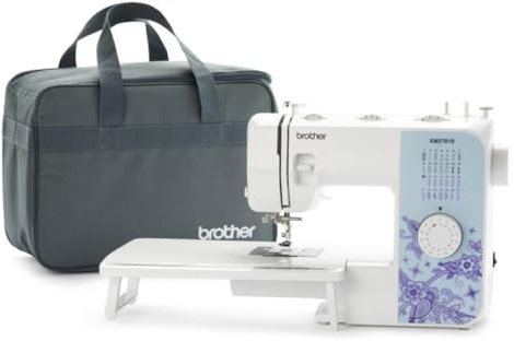 Brother XM2701S Máquina de Coser (Edición Exclusiva) - 27 Puntadas de Costura, Eléctrica, Portátil, Completa y Fácil para Principiantes, Mesa Extensible y Bolsa Incluido