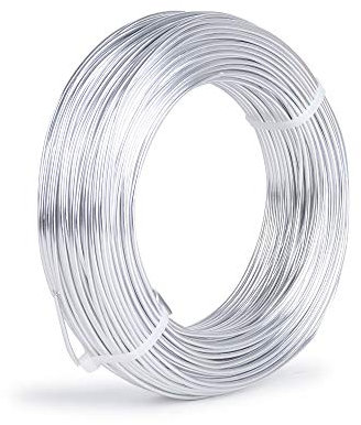 2mm Alu Schmuckdraht 50m Aludraht Basteln Aluminiumdraht Craft Draht Schmuck Basteldraht Handwerk Silber