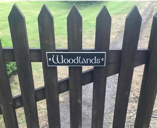 Personalised Aluminium House Sign 28cm x 7cm – Modern Door, Gate & Wall