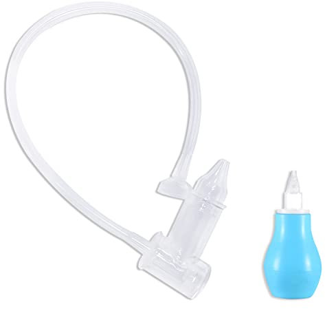 2-teiliges Baby-Nasensauger-Set, Filter kehrt nicht in den Mund zurück, sterilisierbarer, waschbarer und wiederverwendbarer Baby-Nasensauger für die Nasenspülung