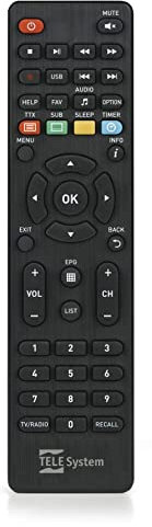 TELE System/Fuba Telecomando Originale sostitutivo per Decoder tivùsat TS9018HEVC e ODE718HEVC: con controllo affidabile e intuitivo, compatibile con i modelli specificati