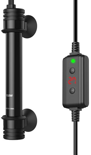 NICREW Fish Tank Heater, Submersible Aquarium Heater with External Temperature Controller, for Fish Tanks up to 70 Liters, 100W