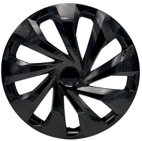 Trimak Radkappen 15 Zoll Radzierblenden 4er Set Schwarz ABS Kunststoff schlagfest und hochwertigem