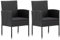 vidaXL Chaises de Jardin avec Coussins Noir Lot de 2 résine tressée, siège de Jardin, Chaise de Balcon, Chaise à dîner de Jardin, Chaise de Patio