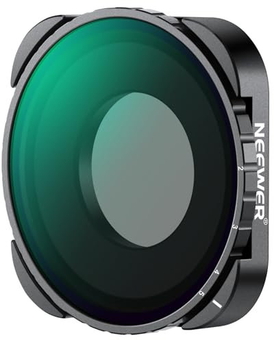 NEEWER Filtro Variabile ND4-ND32 Compatibile con GoPro 9 10 11 12, Filtro ND Variabile da 2-5 Stop con Vetro Ottico HD Multistrato e Telaio Sottile, Nessun Modello X