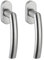 FELGNER 2er Set Fenstergriffe Torino | hochwertige Fenstergarnitur aus Edelstahl | ergonomisch geformter Fensterbeschlag mit Drehkipp Funktion | Fenster-Sicherheit | ovale Rosette | Edelstahl matt