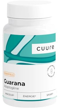 Guarana Pur - CUURE - 90 Jours - 22% de Caféine - Fatigue Mentale et Physique - Contrôle du Poids - Puissant et Efficace - Complément Alimentaire Vegan - Formulé et Conditionné en France