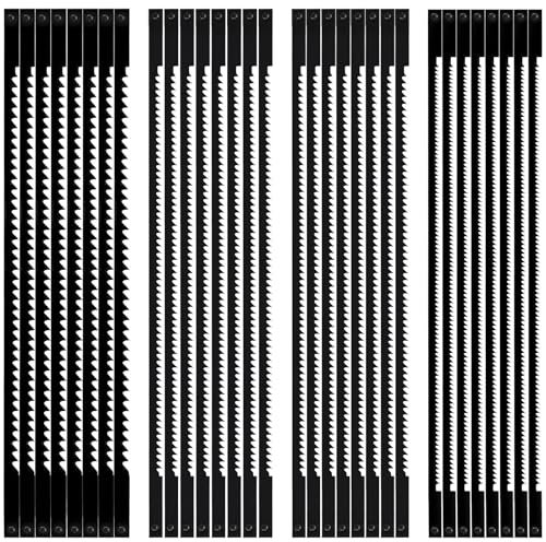 Ensemble de 32 Lames de Scie à Chantourner à 10/15/18/24 Dents 127 mm Lames de Scie à Chantourner pour Scier le Bois le Plastique la Mousse les Métaux Tendres