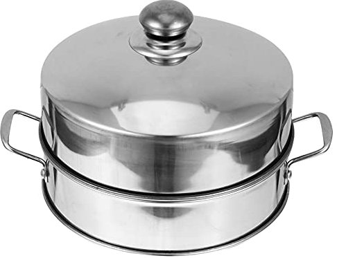 PRETYZOOM Cestelli per Cottura a Vapore Rotondi da Cm Contenitori per Alimenti in Acciaio Inossidabile Coperchi Pentole per Cottura a Vapore Antiruggine per al Vapore E Riso