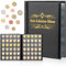 VFANDV Álbumes de Monedas de 480 Bolsillos, Album Monedas Coleccion, Album para Monedas, 16 páginas 3 cm 480 Bolsillos, Clasificador de Monedas (Negro)
