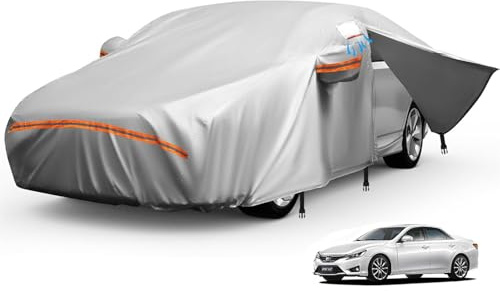 8 Layers Car Cover for Audi A4 A5 Series, Exterior with Zipper Cotton