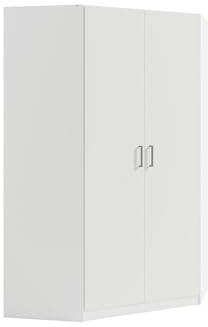 Vente-unique - Armoire d'angle 2 Portes - L117 cm - Blanc - BELOMY