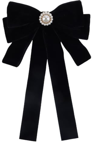Durlo Cravatta da donna, cravatta nera, da donna, per uniforme, camicia, matrimonio, uniforme scolastica, costume da cameriera, stile professionale, nero