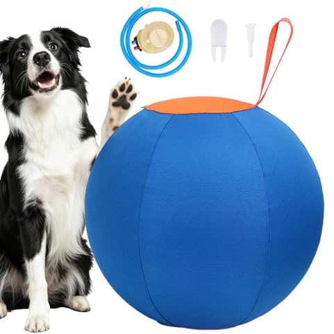 Balle Géante De Troupeau Pour Chiens - Ballon De Berger 65cm Haute Résistance | Jouet D'entraînement Gonflable En Pvc Et Polyester, Indéchirable Avec Pompe Incluse | Pour L'exercice En Plein Air