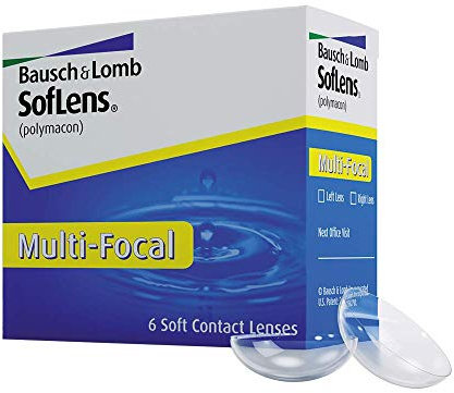 Bausch + Lomb SofLens Multifocal Monatslinsen, Gleitsicht-Kontaktlinsen, weich, 6 Stück / BC 8.5 mm / DIA 14.5 / +4,00 Dioptrien