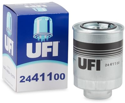 UFI Filters, Filtro Gasoil 24.411.00, Filtro de Combustible Diésel de Recambio, Apto para Coches, Apto para Modelos de Ford, Mazda, Mitsubishi y Toyota