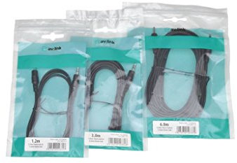 AV Link 3.5mm Stereo Jack to Jack Audio Cable 1.2m, Black