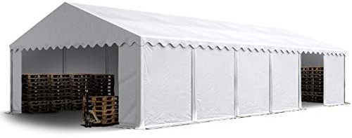 TOOLPORT Tente de Stockage 6x12 m abri bâche PVC 700 N imperméable Blanc