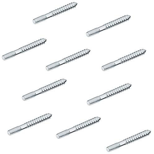 Gedotec Stockschrauben M4 Gewinde-Schraube für Möbelknopf - Griffe - Garderobenhaken & Beschläge | Möbelschrauben M4 x 50 mm | Stahl verzinkt | 20 Stück - Möbelgriff-Schrauben für Holz Wand-Paneele